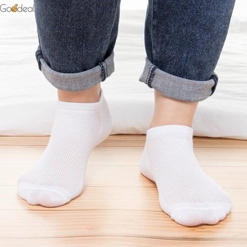 8 Pairs Breathable Mens Socks Short Ankle Summer Elastic Solid Mesh High Quality Male Cotton Solid Soft Socks Hot Sale 2021