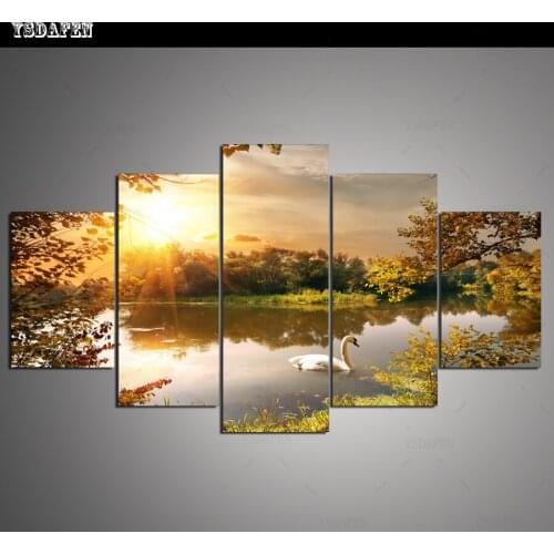 HD print olieverf Film modulaire foto Scenery poster kind room decor woondecoratie 5 stks canvas art z485