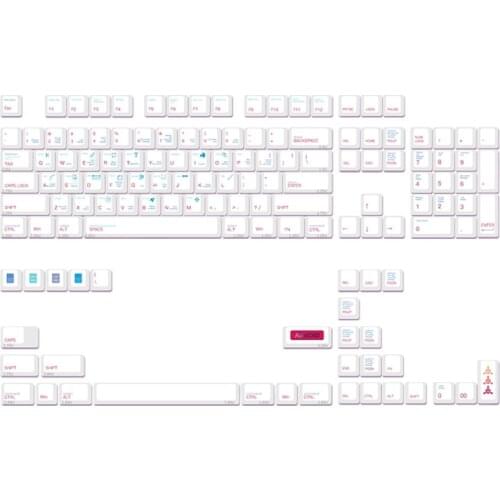 136-Key PBT CAD Keycaps High Sublimation Mechanical Keyboard Keycaps 6.25U 7U Small Full Set Of Keyboard Caps