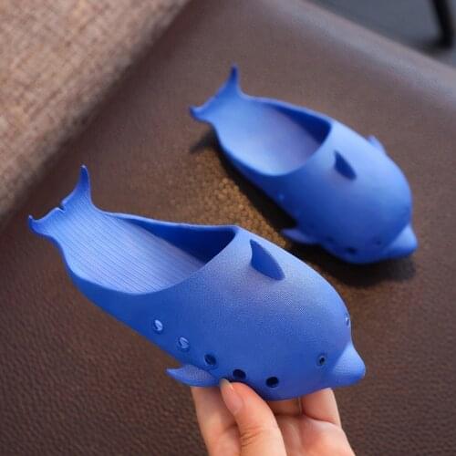 Summer Kids Fish Slippers Boys Sandals Girls Beach Shoes For Toddler Baby Slippers Non-slip Flip Flop Children Casual Flat House