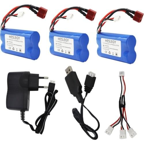 High capacity Lipo Battery for Wltoys 1/14 144001 12428 Remote Control toy Car Parts 7.4V 5000MAH 21700 lipo Battery and charger