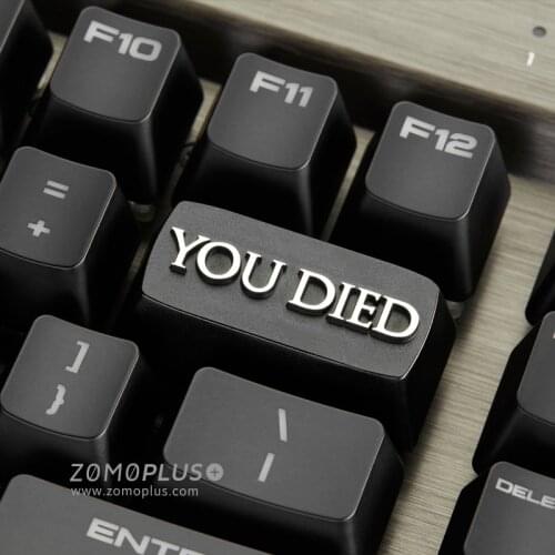 Key cap mechanical keyboard keycap personality design,Dark Souls YOU DIED LOGO aluminum alloy keycaps Cherry MX axis,Z38