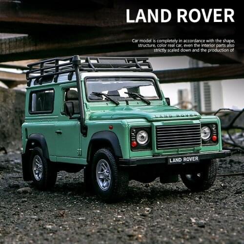 1:24 Land Rover Defender Alloy Car Model Diecast Toy Vehicle High Simitation Cars Toys For Children Kids Collect Gifts