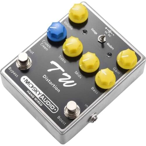Mosky TW Distortion Guitar Effect Pedal High-quality with Capacitors/Resistors/IC Three Band EQ Effects