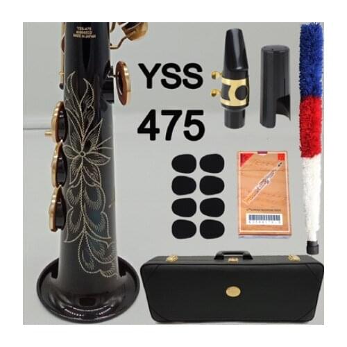 Music Fancier Club Saxophone Soprano 475 Professional Soprano Sax Custom Black Lacquer Mouthpiece Reeds Neck With Case