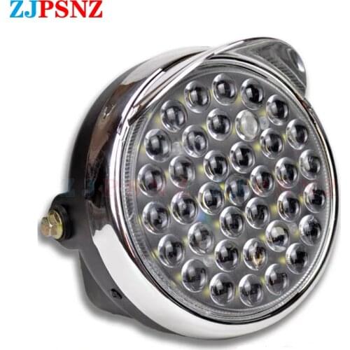 12-80V 37/21/15/Bead Motorcycle Headlight Waterproof Spot Light High Low Beam Motorbike Fog Lamp LED Scooter Spotlight Universal