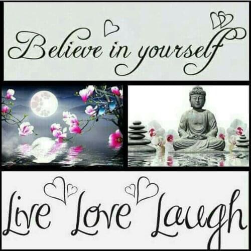 New Full Square/round Diamond 5D DIY Diamond Painting "Live Love Laugh" Embroidery Cross Stitch Rhinestone Mosaic Gift WG518