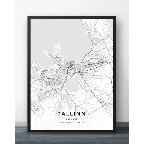 Tallinn Estonia Map Poster