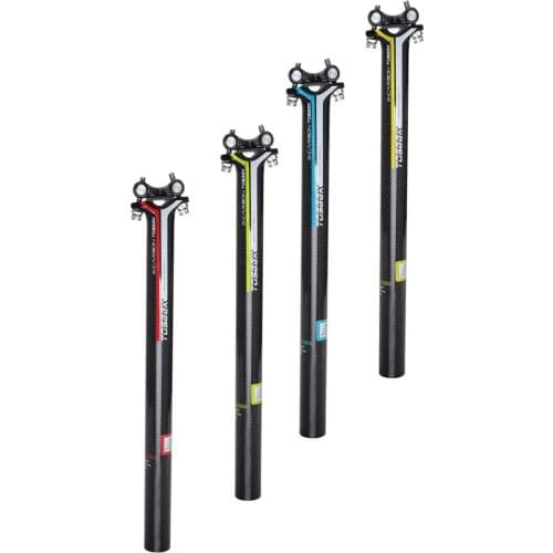 Carbon Fiber Bike Seatpost 30.8mm Diameters Suitable for Most Bicycle, Mountain Bike, Road Bike - Black