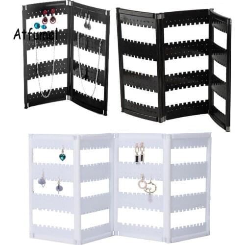 Earring Display Stand 2-4 Panels Earring Rack Earring Necklace Jewelery Hanging Holder Acrylic Screen Jewelry Display Box Stand