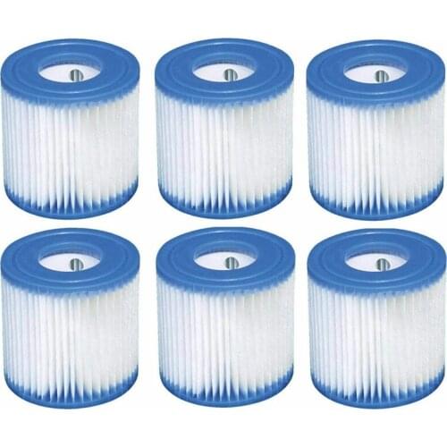 Practical Pool Filter Cartridges Type H Replacement Swimming Pool Filter for Intex H,29007E Pool Filter Cartridges, 6 Pack