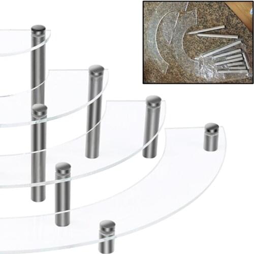 Clear 3 / 4-layer Cake Rack Round Acrylic Placing Table Dessert Jewelry Display Rack Wedding Festival Exhibition Rack Diy Cake