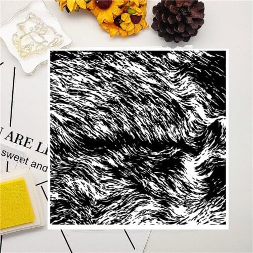 14*14CM Psychedelic Texture Transparent Clear Stamps / Silicone Seals Roller Stamp For DIY Scrapbooking Photo Album/Card Making