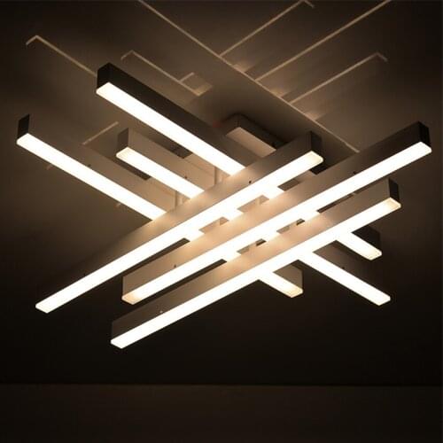 Remote Control Modern Led Ceiling Light for Living Room Led Panel Light Aluminium Line Shaped Ceiling Decoration 85-240V