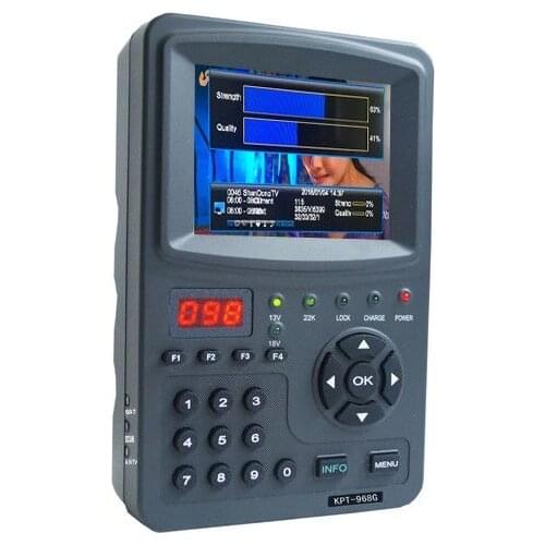 KPT-968G satellite finder DVBS MPEG2 signal 3.5Inch TFT LED Handheld Satellite Finder meter KPT 968G