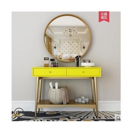 Solid wood dressing table modern minimalist net red dressing table desk one small apartment bedroom ins makeup table
