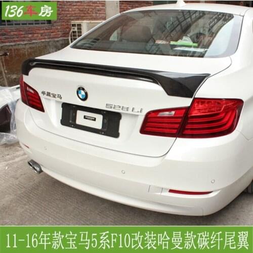 For BMW 5 Series F18 f10 2010-2016 high quality Carbon Fiber rear boot Wing Spoiler Rear Roof Spoiler Wing Trunk Lip Boot Cover