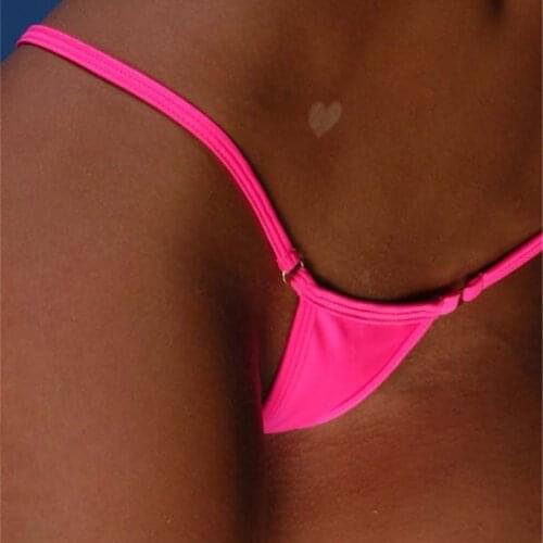 Woman Cotton G String Micro Bikini Thong Bottoms Low Rise Ladies Sexy Mini Swim Panties Tanga T Back Underpant Sunbath Beachwear