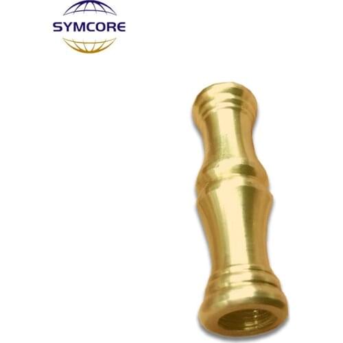 2pcs Pure Brass M10 Inner Tooth Bamboo Joint Type Connector Lighting Fixture Floor Lamp Central Column Connecting Pipe