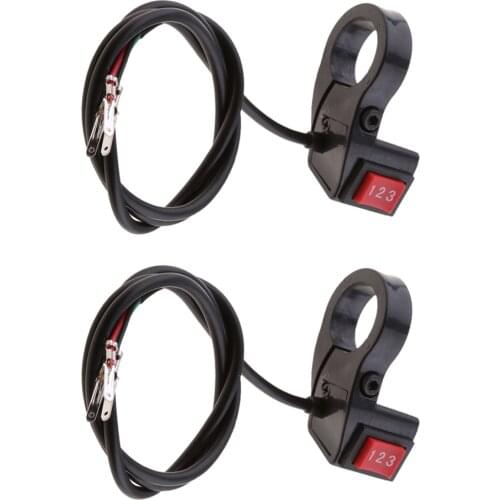 2 Pieces Handlebar 3 Position SPDT Switch Motorcycle Handlebar Switches Electric Bike Ebike Scooter