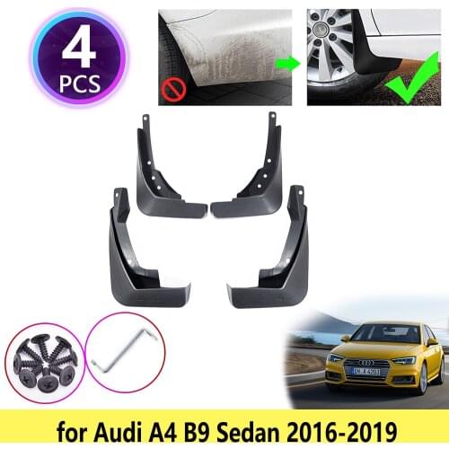 4PCS for Audi A4 B9 2016 2017 2018 2019 Sedan Mudguards Mudflaps Fender Guards Splash Mud Flaps Front Rear Wheel Car Accessories