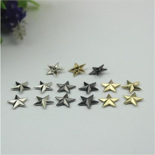 500pcs/lot) Luggage received hardware accessories 15mm five-pointed star rivets shoes and clothing hardware accessories