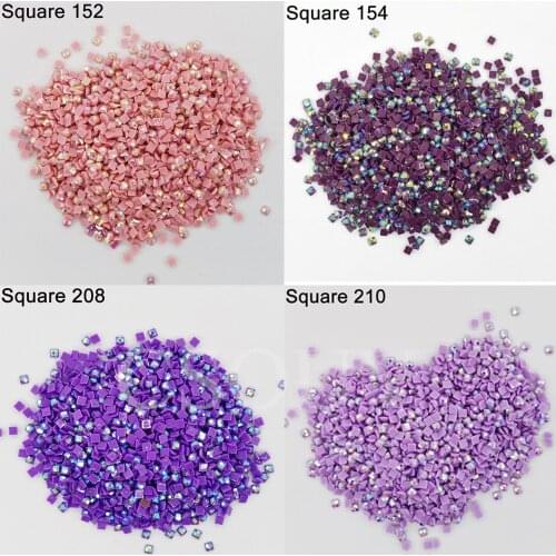 AB Stone Shining Square Drills For Diy Diamond Painting Cross Stitch Embroidery Rhinestones Colorful Mosaic Flash Stone Kits 152