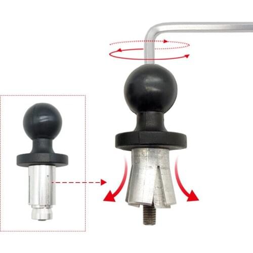 Aluminum Base Rubber Motorcycle Bike Mount Black Fork Tube Base With Ball Head For Ram Mount For Gopro Ball Mount Adapter