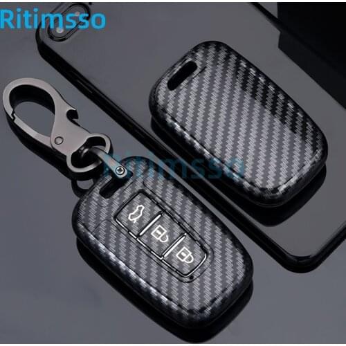 Glossy Carbon fiber ABS Key Case Cover For Hyundai Solaris HB20 Veloster SR IX35 Accent Elantra i30 For KIA RIO K2 K3 Sportage