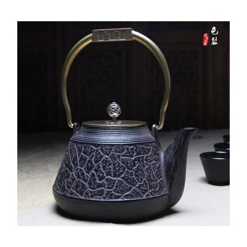 1200ml Pure Handmade Cast Iron Pot Japan Southern Cast iron Kettle Old Iron Tea Pot Boiled Water Iron Tea Kettle Free Shipping