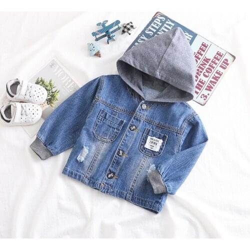 Childrens Clothing Boys Denim Jackets 2019 Autumn New Toddler Cowboy Coats Kids Cartoon Long Sleeve Jacket Toddler Outwear Coat
