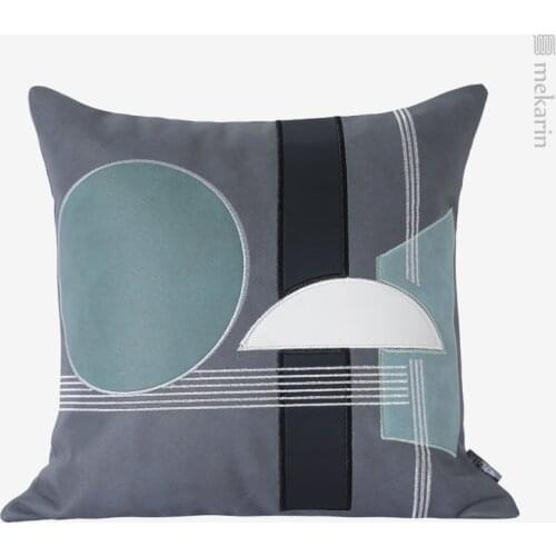 Designer abstract stitching cushion cover 45x45cm sofa pillowcase home decoration luxury hotel soft bedding pillowcase 50x50