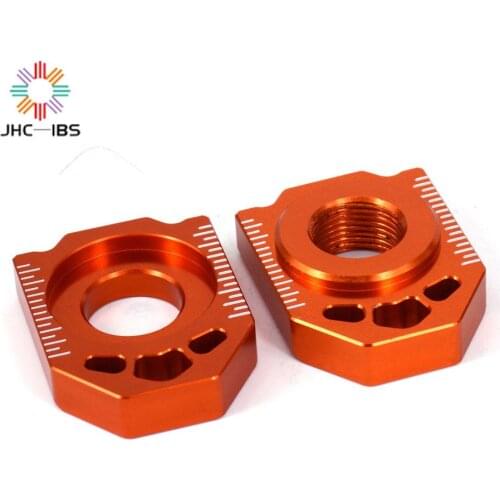 For KTM SX SXF XC XCF EXC EXCF XCW XCFW 85 125 150 200 250 300 350 450 525 530 Motorcycle CNC Rear Chain Adjuster Axle Blocks