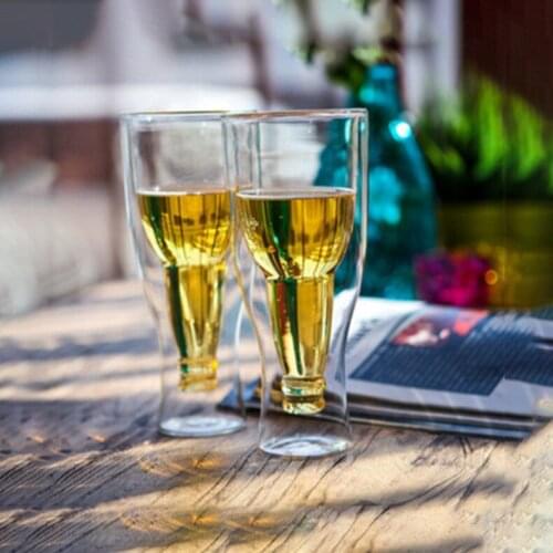 350ml Double-layer Glass cup,Heat-insulating teapot,Heat-Resistant Glass Wine Coffee Juice Tea Dinkware,Home office Party Bar