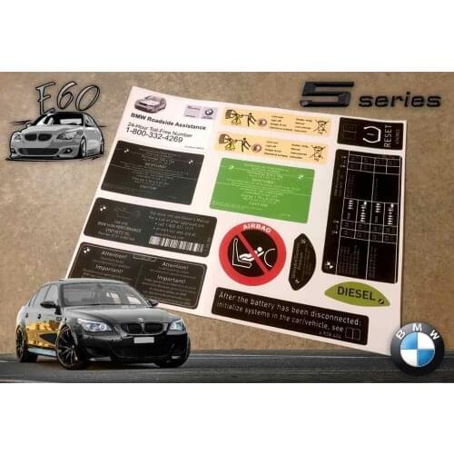 E60 Decal Sticker Label Front Kidney Emblem For E60 520 525 528 530 540 520i 525i 528i 530i 540idecal Sticker Label Convenient