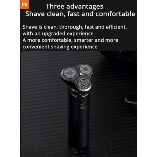 Xiaomi Mijia Electric Shaver S500 Razor Beard Double blade Shaving Trimmer with IPX7 Waterproof, 60 Days Standby, 360° floating