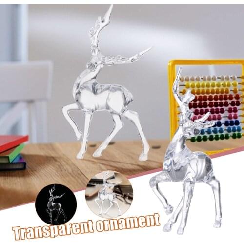 Figurines Christmas Reindeer Design Elk Crystal Figurines Ornaments Holiday Collection Christmas Decoration For Home Kids Gift