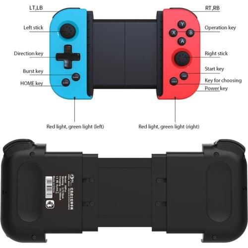 Game Controller Telescopic Gamepad Joystick For iPhone Samsung Xiaomi PC / PS3 X6Pro Wireless Bluetooth Gamepads With USB Cable