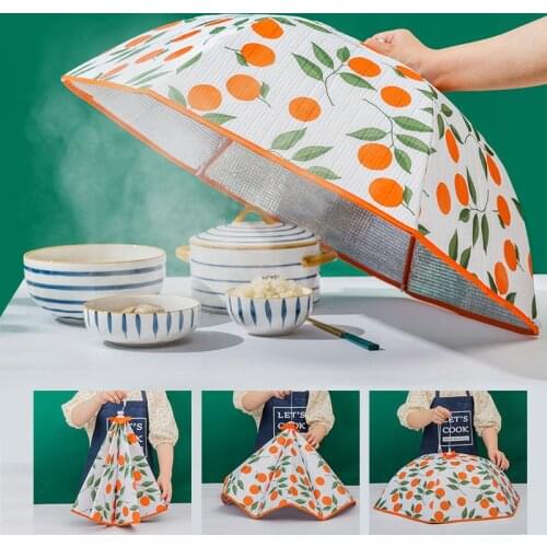 Food Insulation Dish Cover Dust-Proof Covers Thicken Fly-Proof Folding Vegetable Cover Kitchen Accessories Desk Organizer