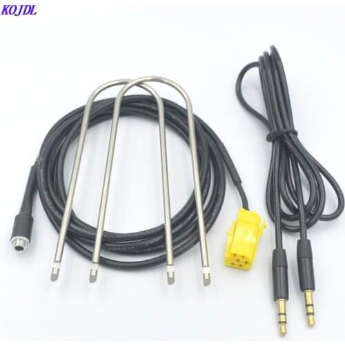1 set Fiat radio Aux refit suit with ISO 6Pin 3.5mm aux cable Adapter male to male mp3 cable removal tools audio kit For fiat