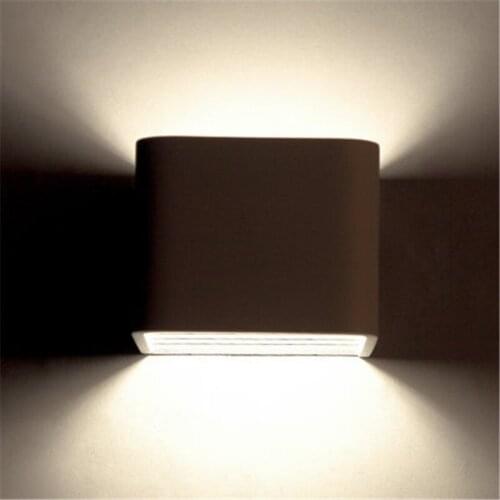 Creative Square Modern LED Wall Light Fixtures Bedroom Bedside Wall Lamp Home Decor White Iron Wall Sconces Indoor Lighting