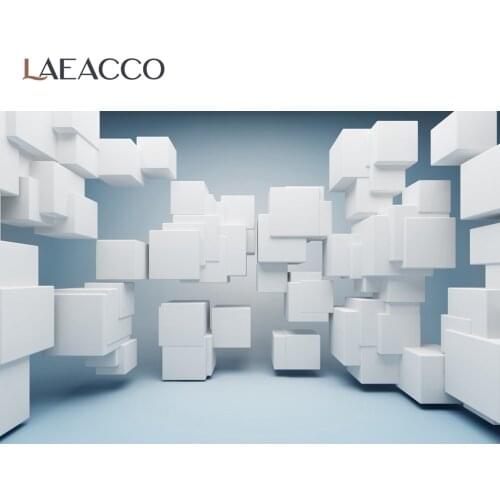 Laeacco Unique 3D Brick Wall Pillow Square Cube Box Portrait Photographic Backgrounds Photography Backdrops For Photo Studio