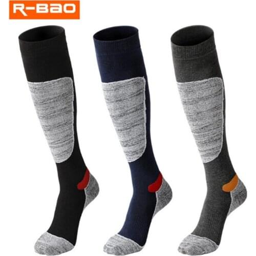 Skiing Socks (2 Pairs/lot) R-BAO/RB3323 Cotton Men Women Sports Socks Warm Outdoor Hiking Socks
