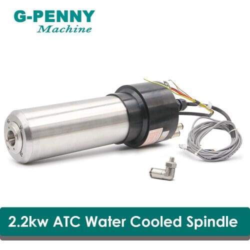NEW! 2.2kw Water Cooled Spindle ATC Spindle Motor 220v Rotating spdeed 24000rpm 4 Pole 800Hz Blind rivet IS020-15