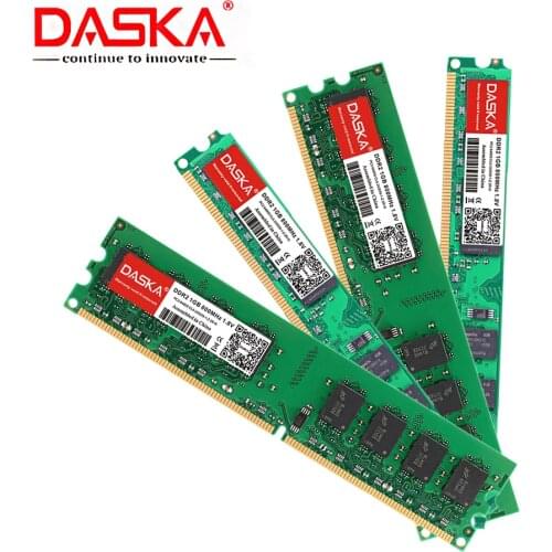 DASKA Desktop PC RAMs DDR2 1G 667MHz PC2-5300s 800MHz DIMM Non-ECC 240-Pin 1.8V For Intel Computer Memory