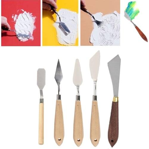Palette Oil Draw Paint Tool Texture Artist Scrape Scraper Knife Spatula Drawer watercolor Painter Mix Pigment Student Art