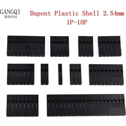 50PCS Hot Sale Dupont Plastic Shell 2.54mm Single /Double Row Dupont Connector 1P/2P/3P/4P/5P/6P/7P/8P/10P 2*4pin/2*5pin Housing