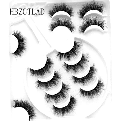 NEW 7Pairs 100% Mink Fake Eyelashes 3D Eyelashes 8-25MM Mink Lashes Natural Dramatic Volume Eyelashes Extension False Eyelashes