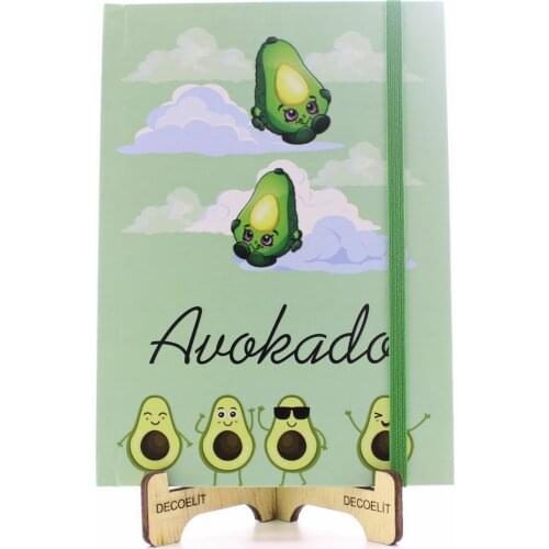 Rubber Dotted Hard Cover Avocado Notebook
