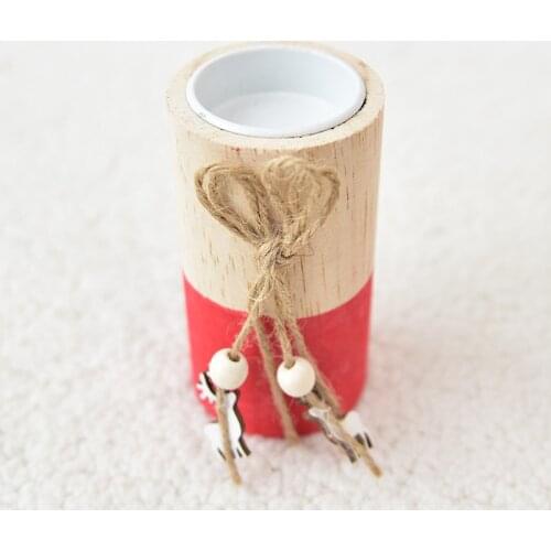 Christmas supplies mini candlestick Nordic retro square round bow pendant candle stand music restaurant